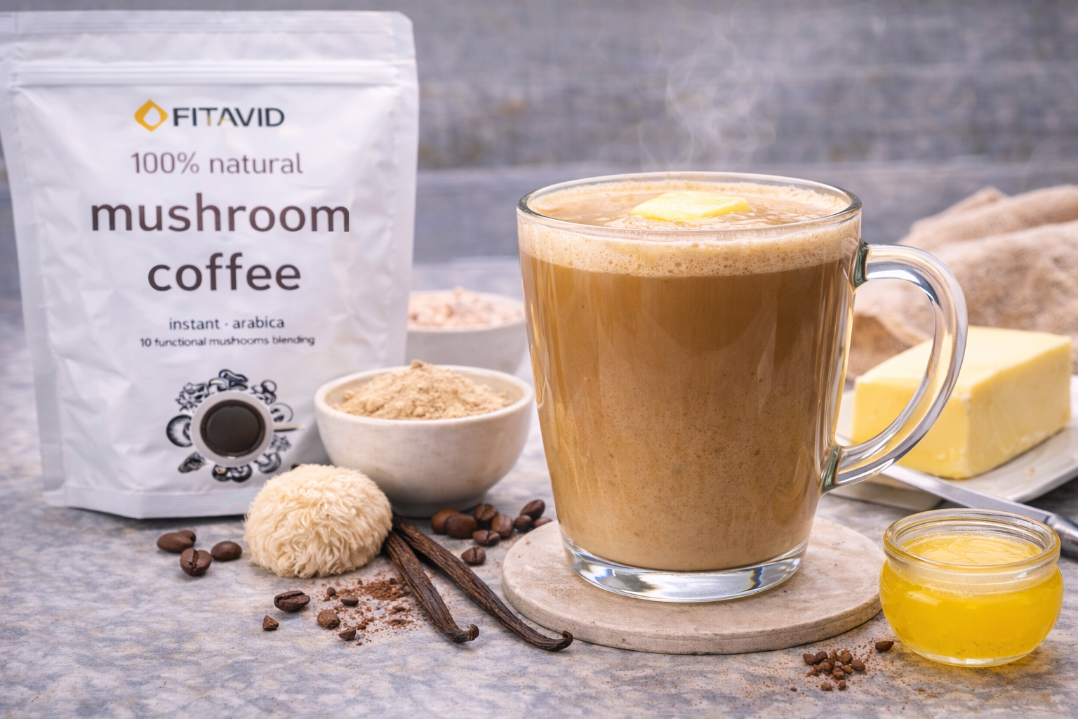 Butter Mushroom Coffee