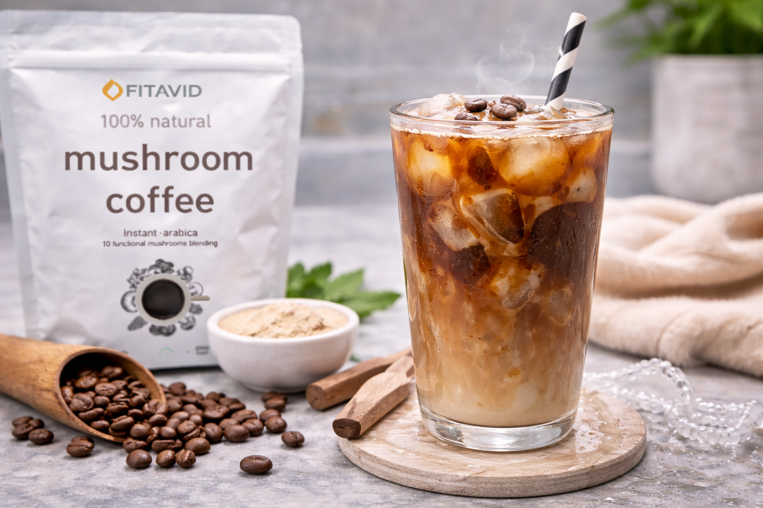 Iced Mushroom Coffee