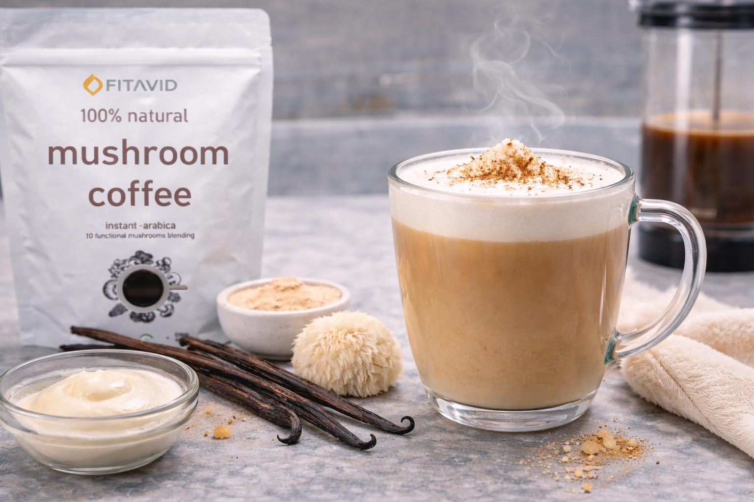 Vanilla Mushroom Latte